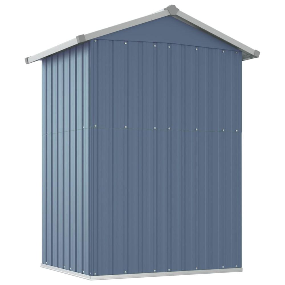 Garden Shed Gray 49.6"x38.4"x69.7" Galvanized Steel. Picture 5