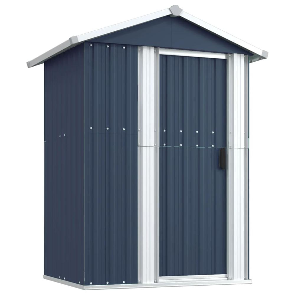 Garden Shed Anthracite 49.6"x38.4"x69.7" Galvanized Steel. Picture 1