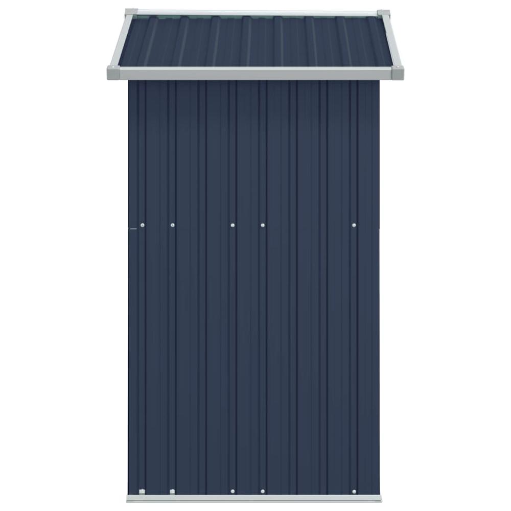 Garden Shed Anthracite 49.6"x38.4"x69.7" Galvanized Steel. Picture 4