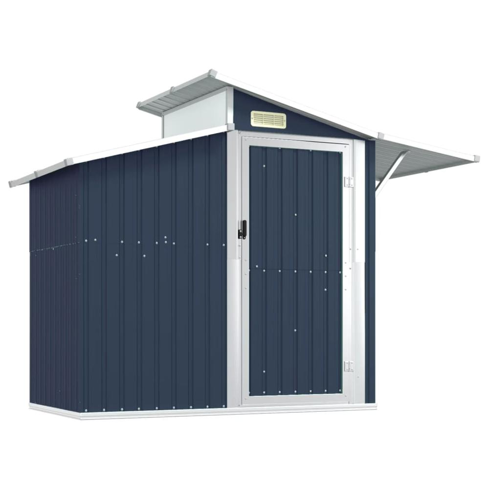 Garden Shed Anthracite 106.3"x51.2"x82.1" Galvanized Steel. Picture 1