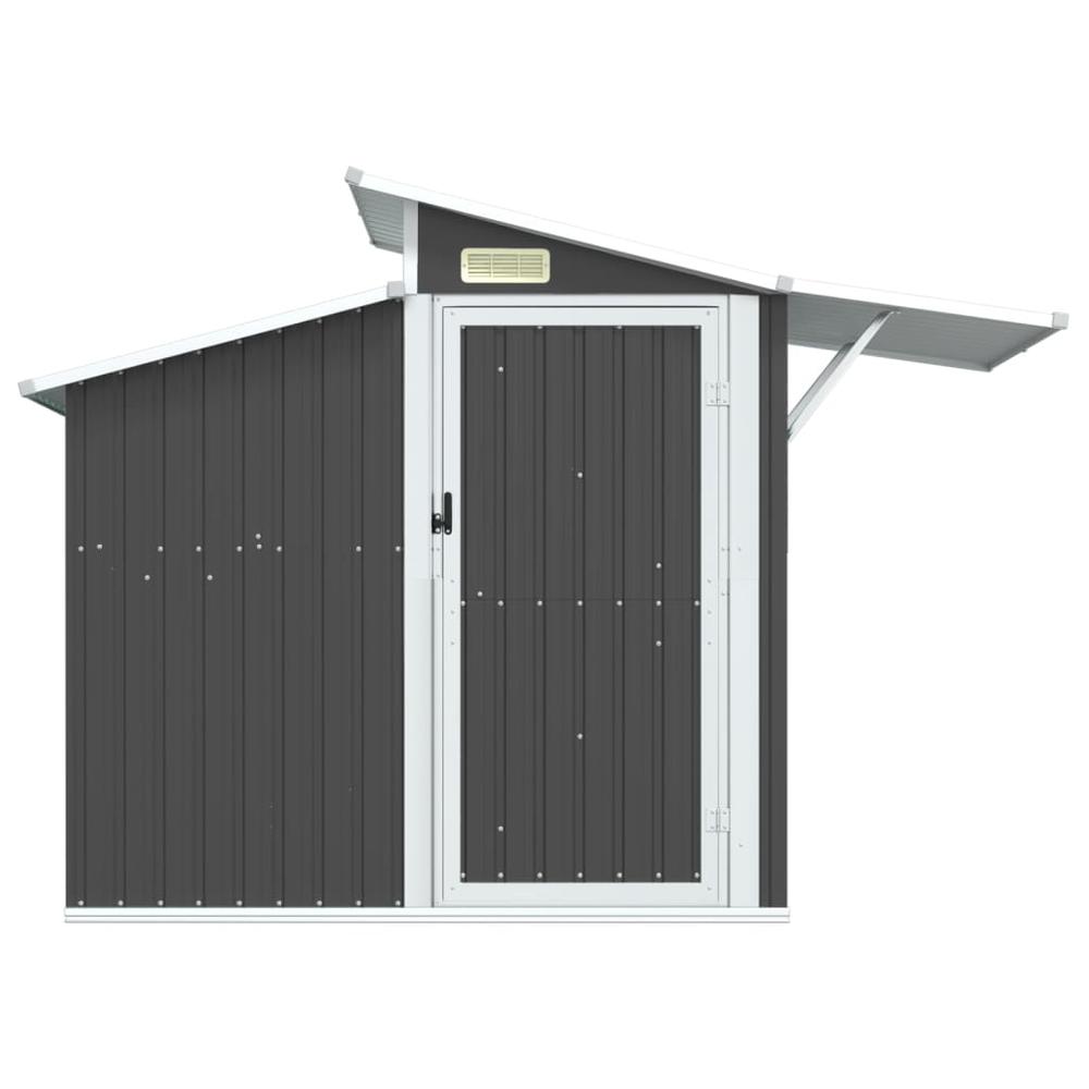 Garden Shed Anthracite 106.3"x51.2"x82.1" Galvanized Steel. Picture 2