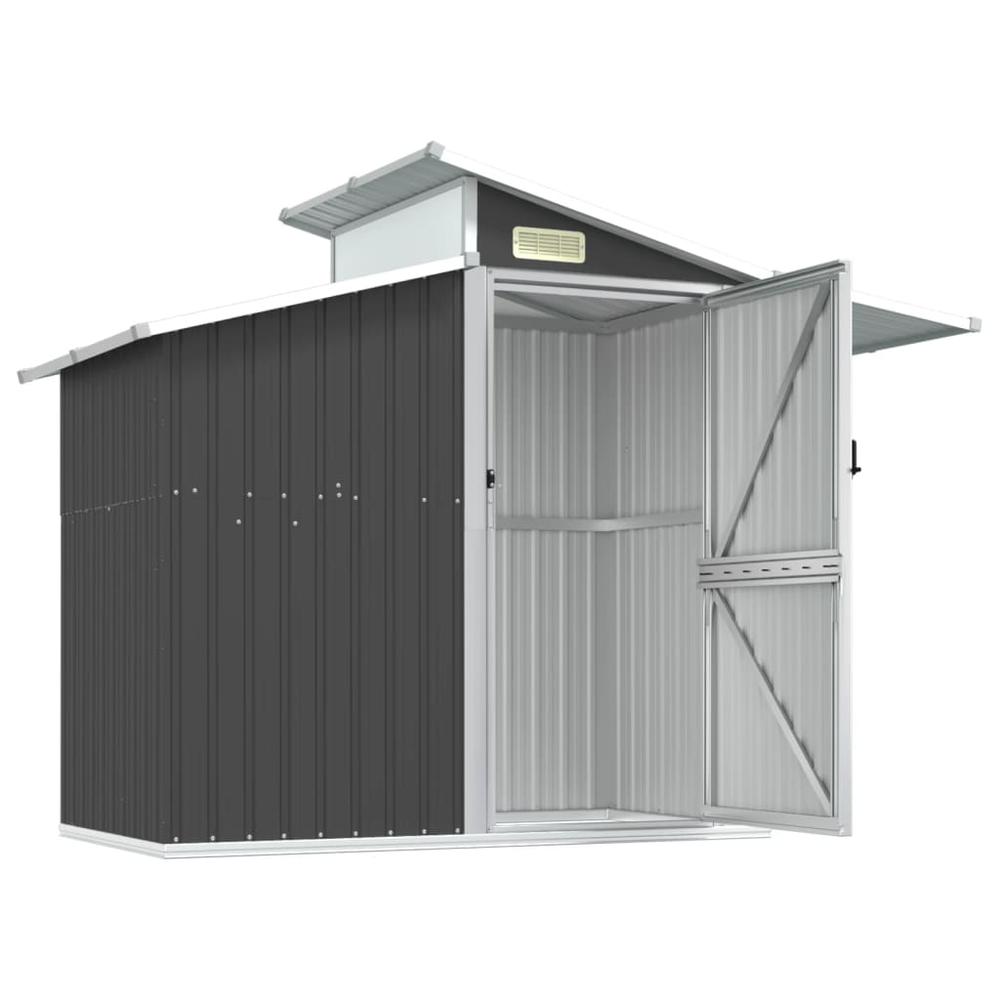Garden Shed Anthracite 106.3"x51.2"x82.1" Galvanized Steel. Picture 3