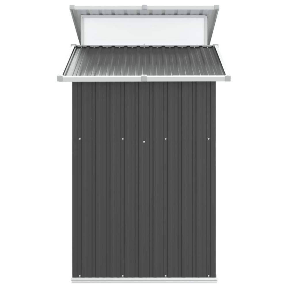 Garden Shed Anthracite 106.3"x51.2"x82.1" Galvanized Steel. Picture 4