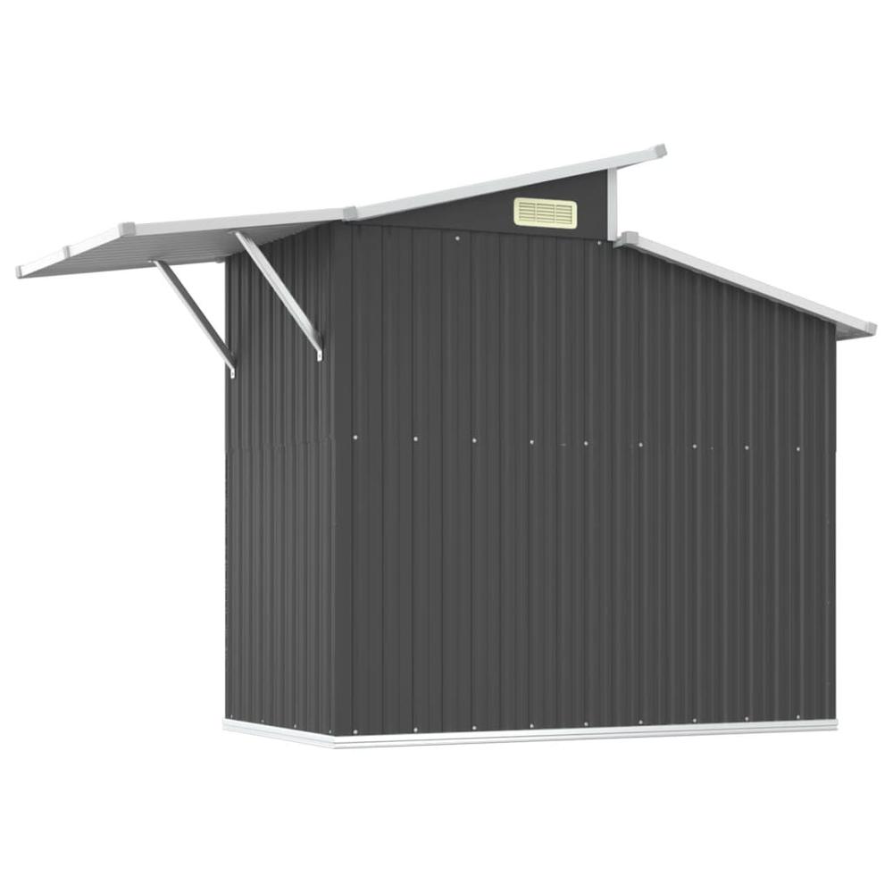 Garden Shed Anthracite 106.3"x51.2"x82.1" Galvanized Steel. Picture 5