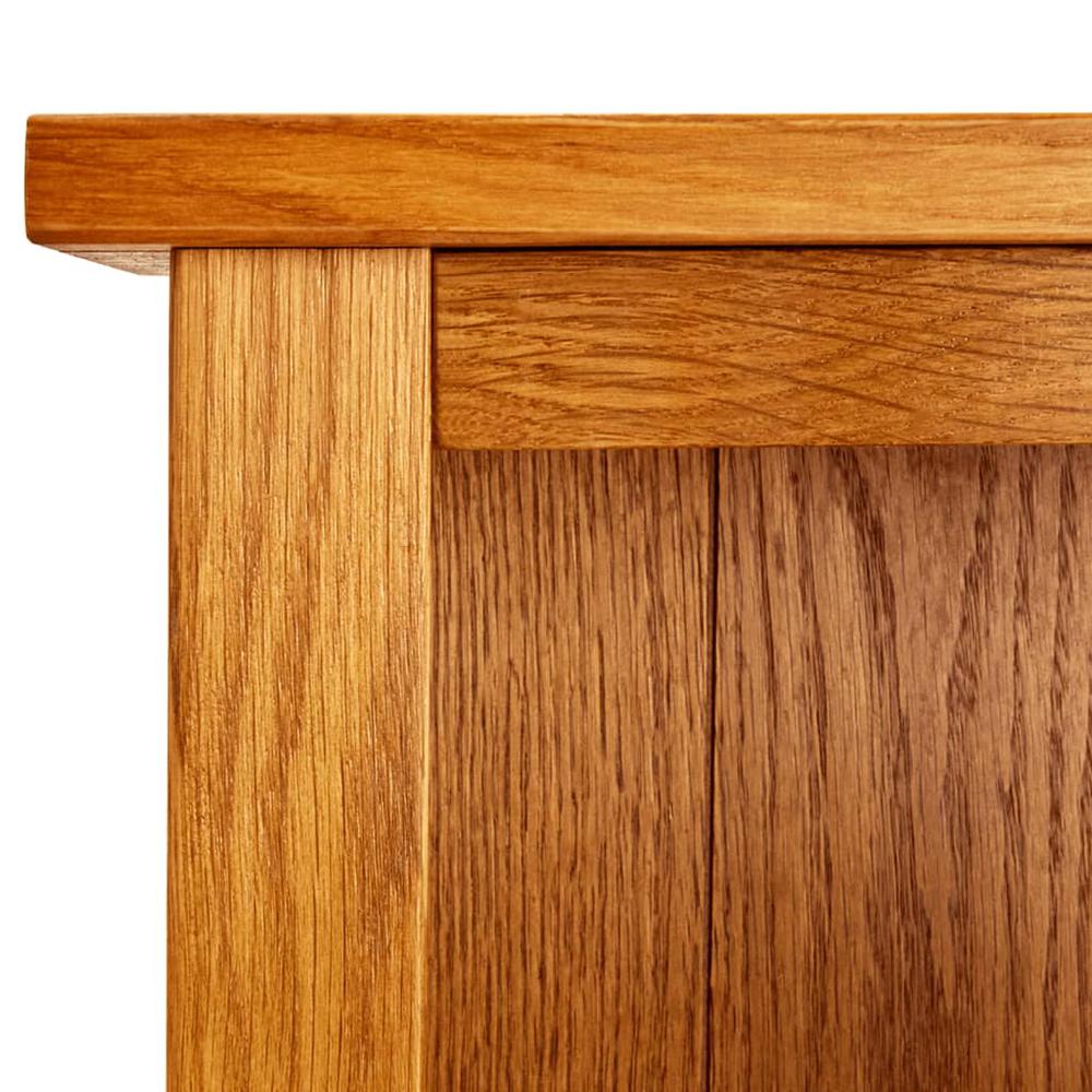 vidaXL 5-Tier Bookcase 17.7"x8.6"x55.1" Solid Oak Wood. Picture 5