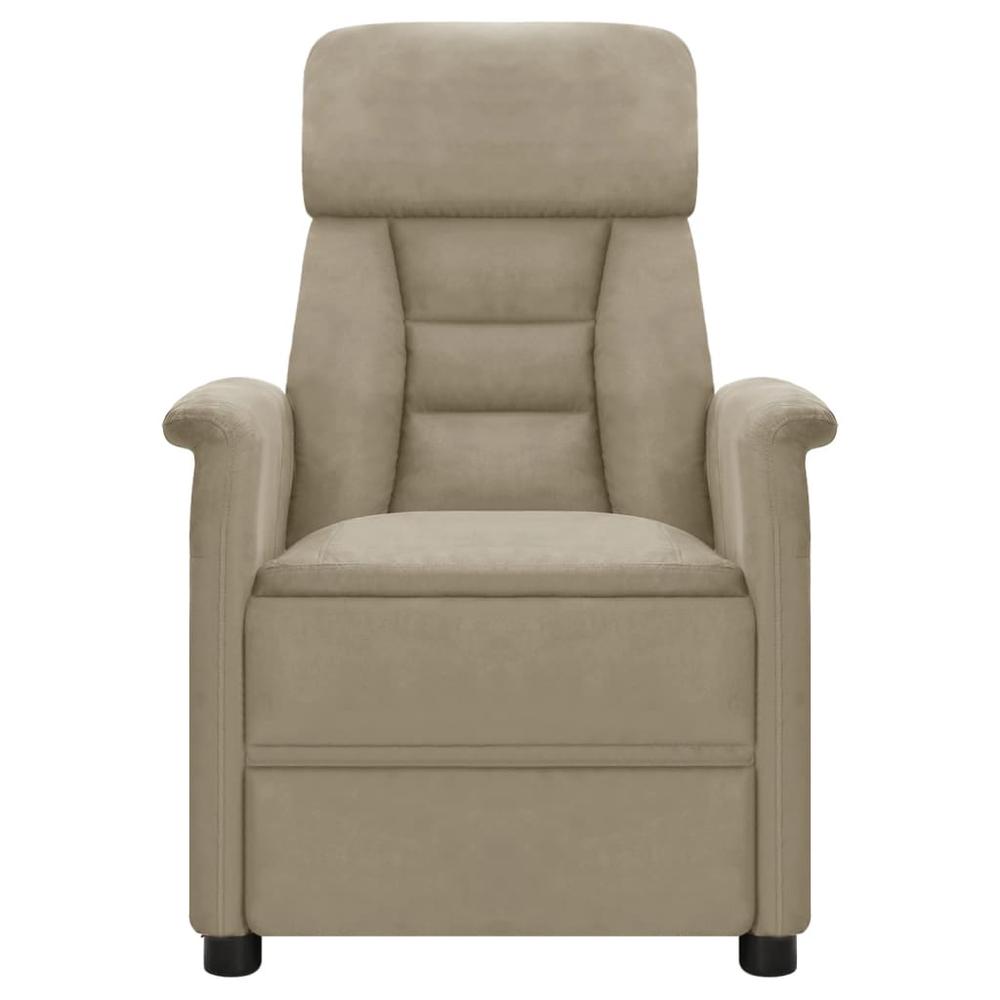 Electric Massage Recliner Light Gray Faux Leather. Picture 2