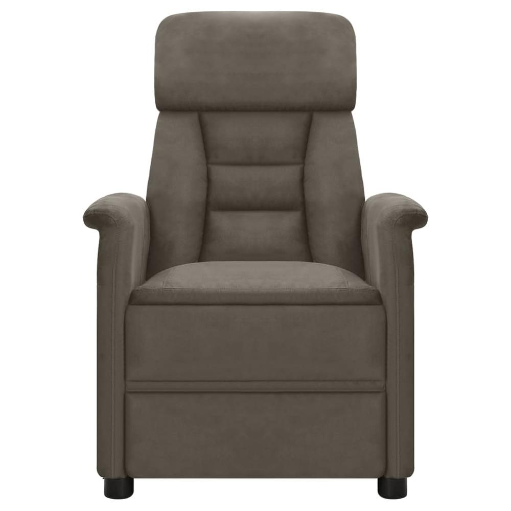 Electric Massage Recliner Dark Gray Faux Leather. Picture 2