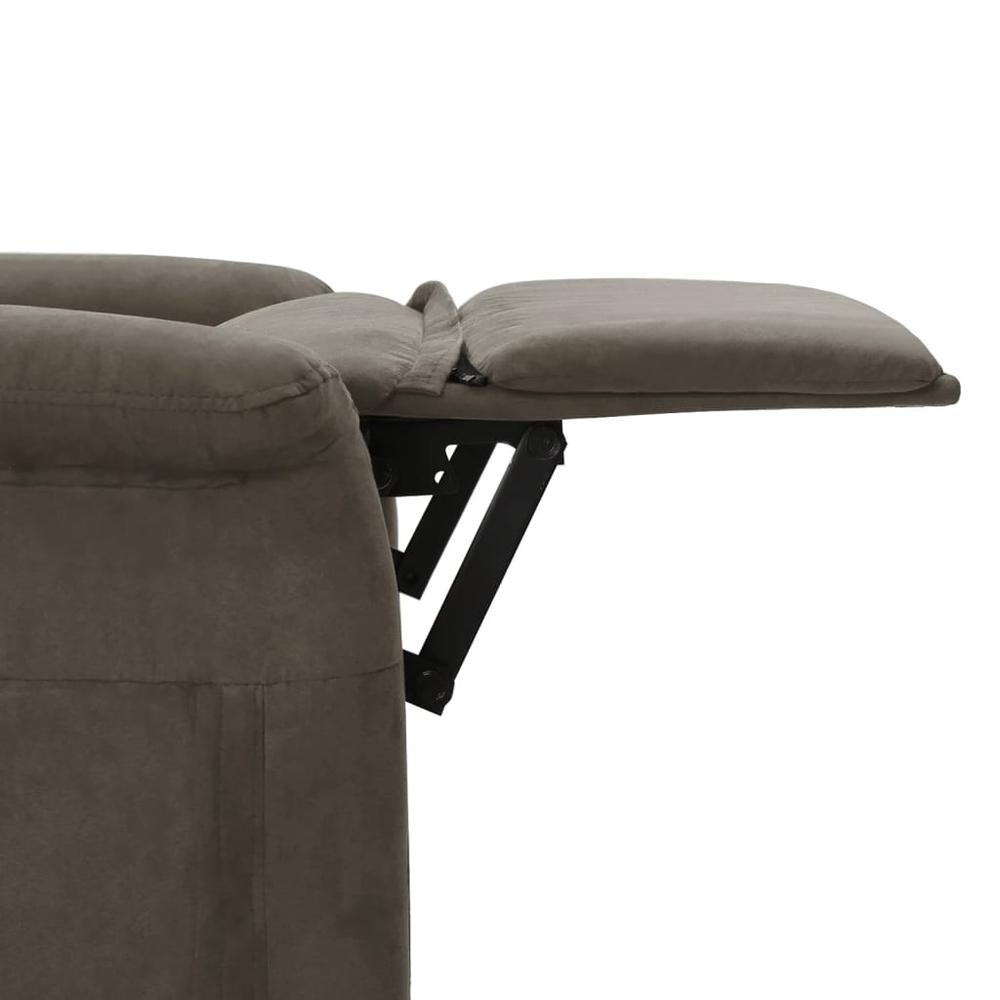 Electric Massage Recliner Dark Gray Faux Leather. Picture 6