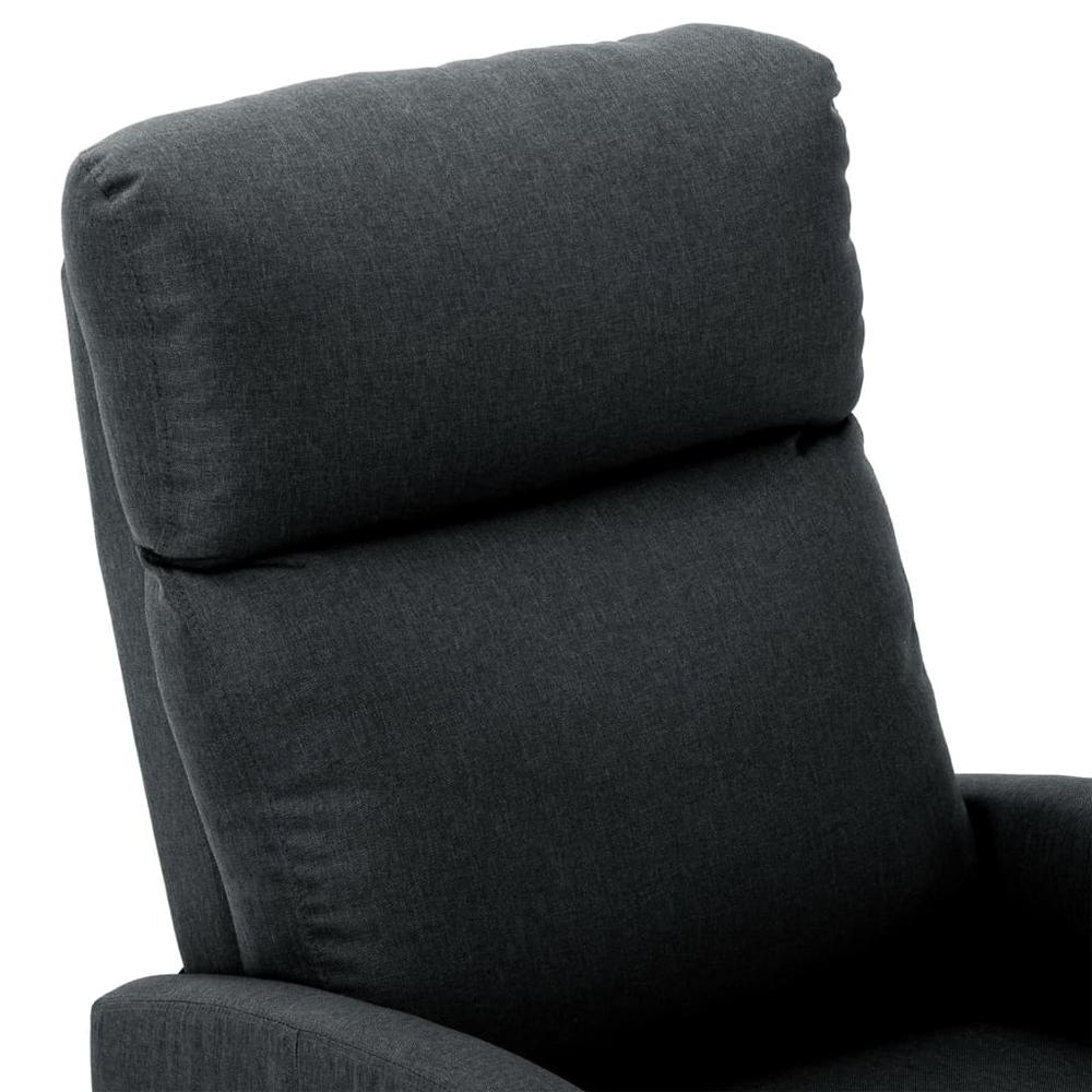 vidaXL Electric Massage Reclining Chair Dark Gray Fabric. Picture 6