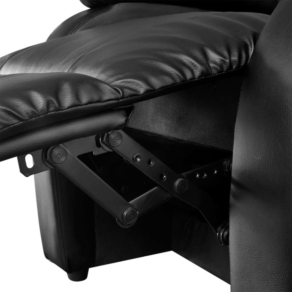 vidaXL Electric Massage Chair Black Faux Leather. Picture 5
