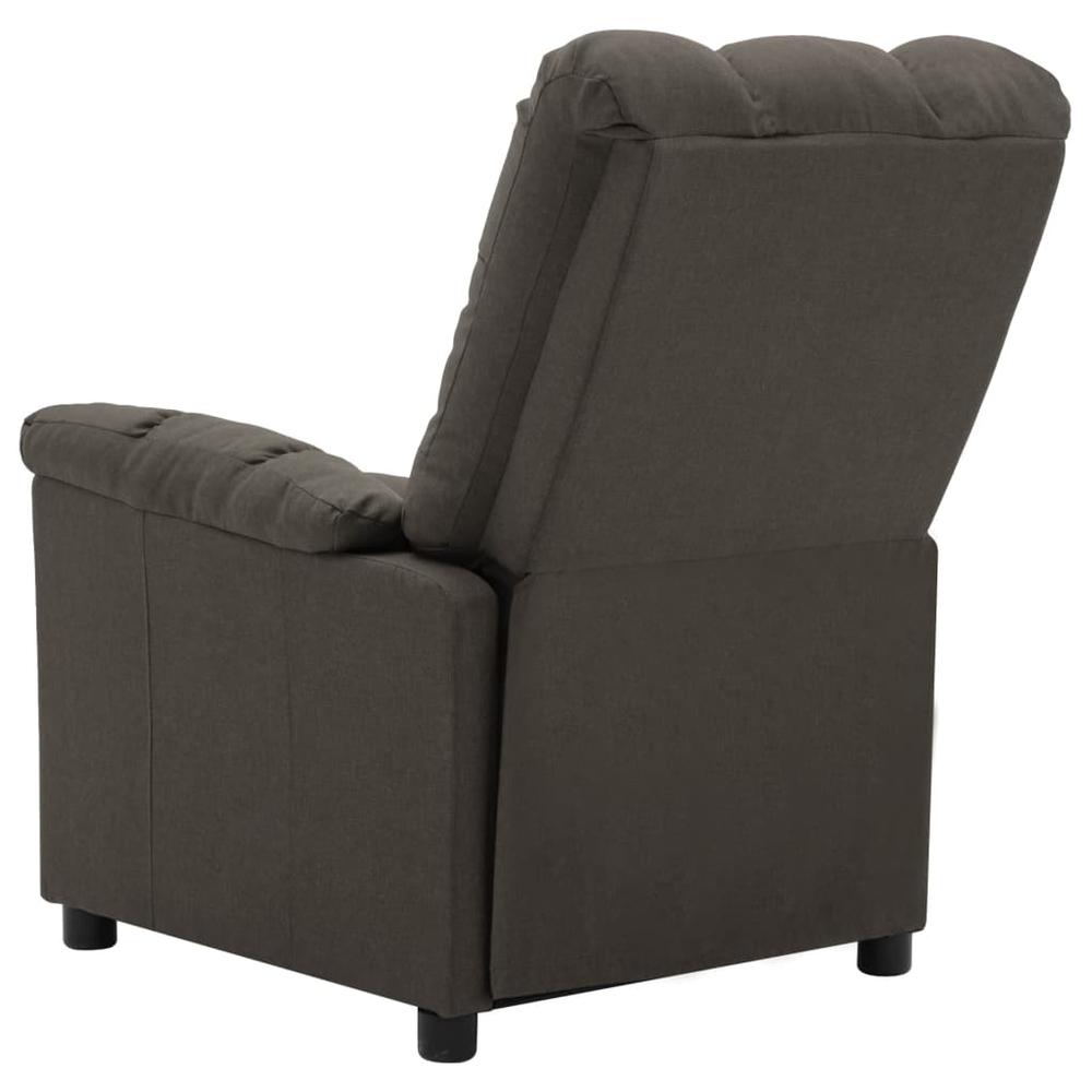 vidaXL Electric Recliner Taupe Fabric. Picture 5