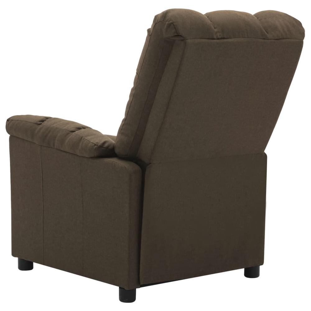 vidaXL Electric Massage Recliner Brown Fabric, 3074040. Picture 6