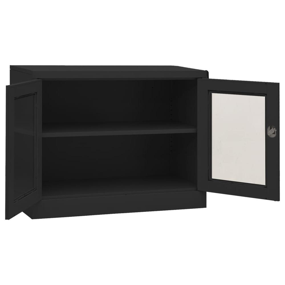 vidaXL Office Cabinet Anthracite 35.4"x15.7"x27.6" Steel. Picture 5