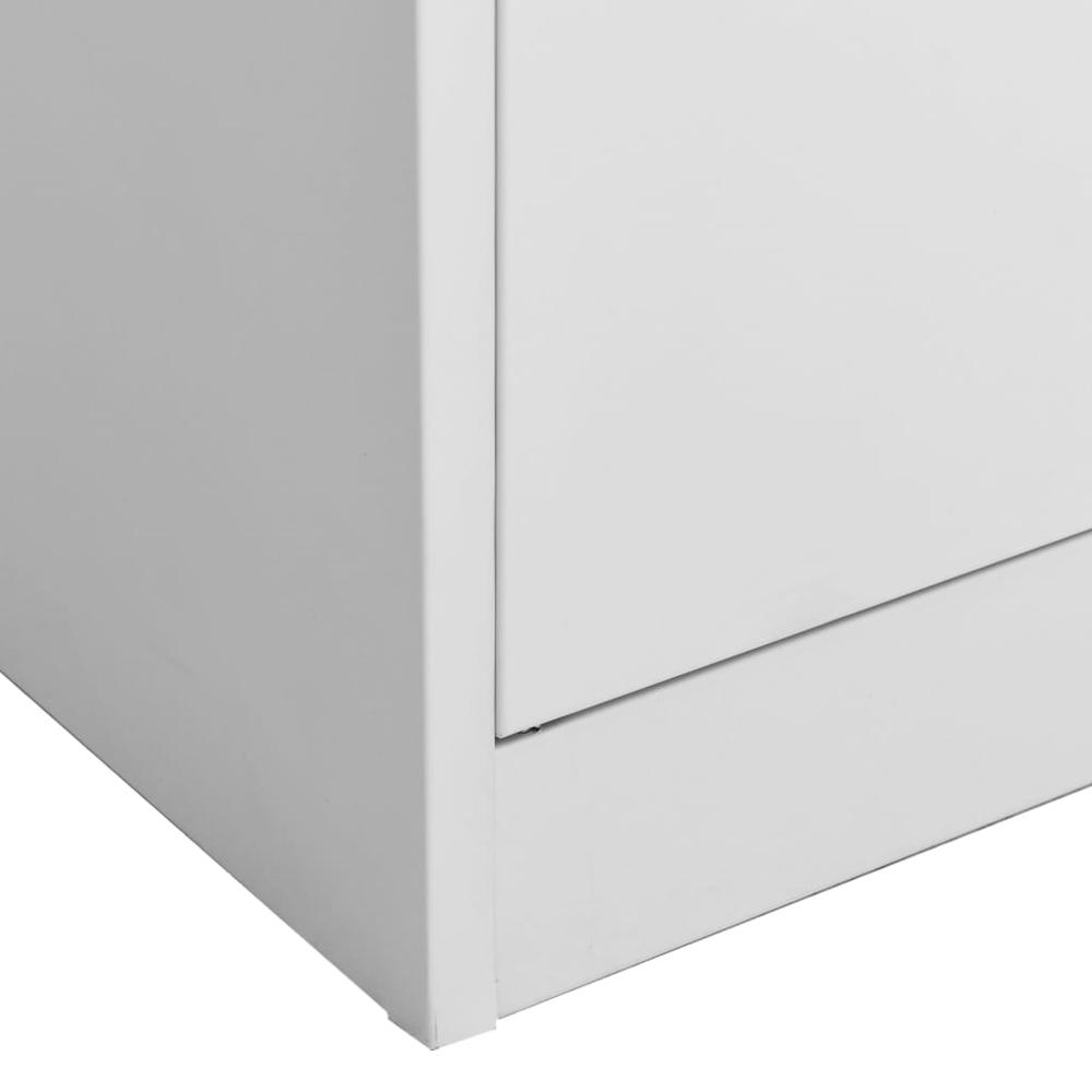 vidaXL Office Cabinet Light Gray 35.4"x15.7"x70.9" Steel, 335943. Picture 6