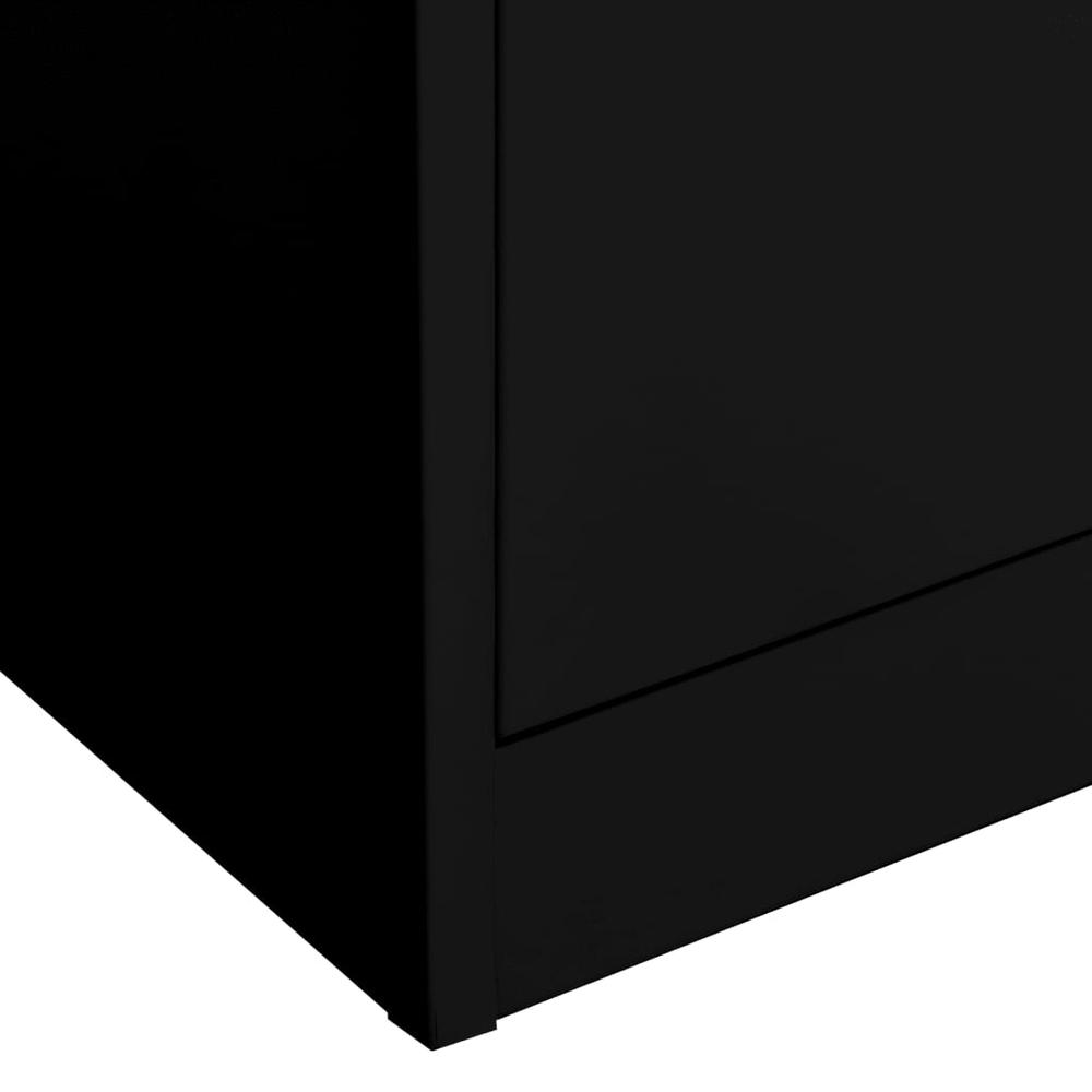 vidaXL Office Cabinet Black 35.4"x15.7"x70.9" Steel, 335944. Picture 7