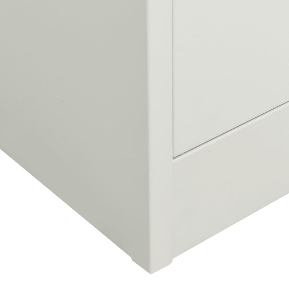 vidaXL Office Cabinet Light Gray 35.4"x15.7"x70.9" Steel, 335947. Picture 7