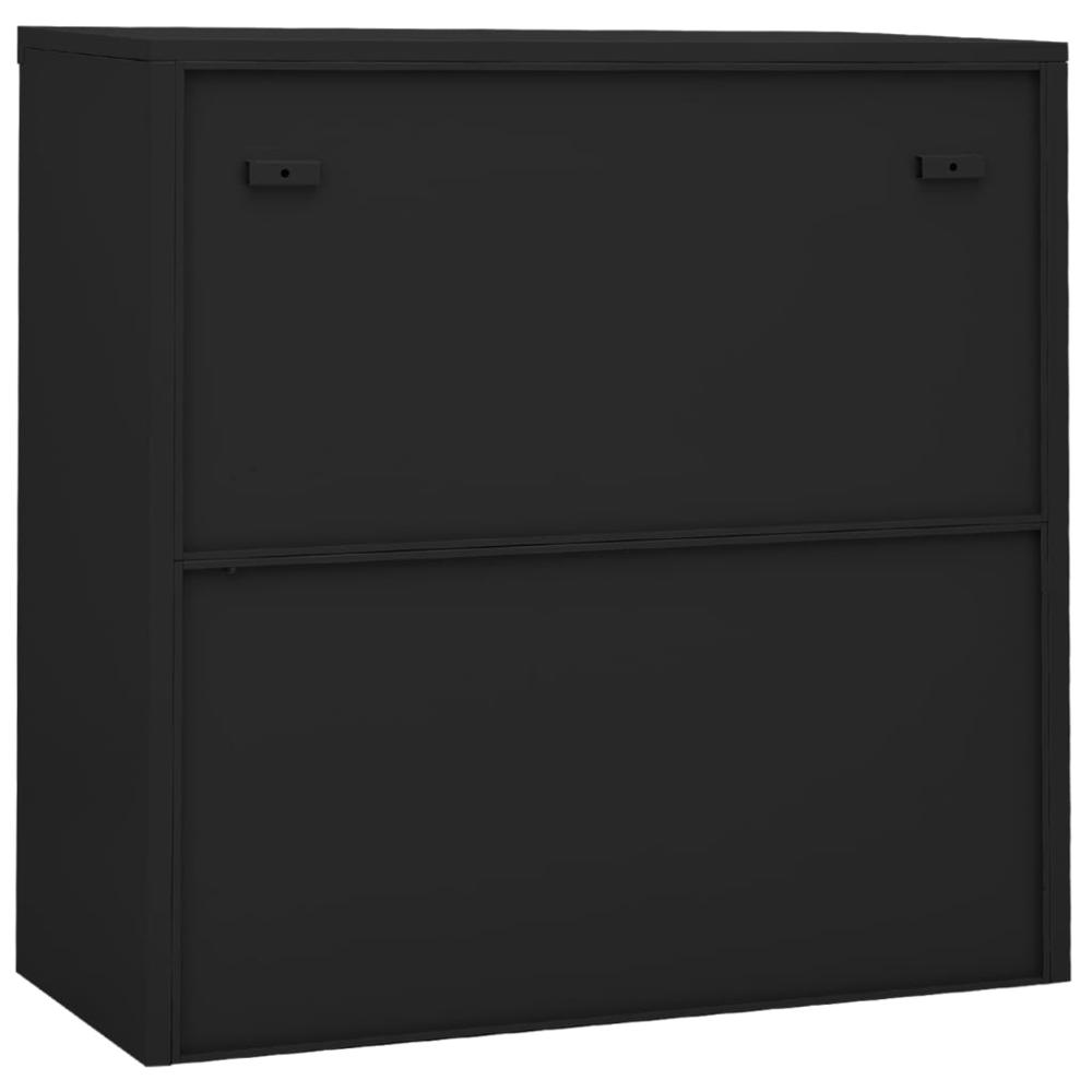 vidaXL Office Cabinet with Sliding Door Anthracite 35.4"x15.7"x35.4" Steel. Picture 5