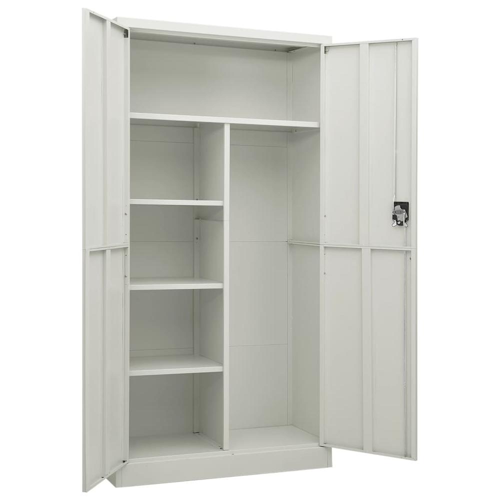 vidaXL Locker Cabinet Light Gray 35.4"x15.7"x70.9" Steel. Picture 5