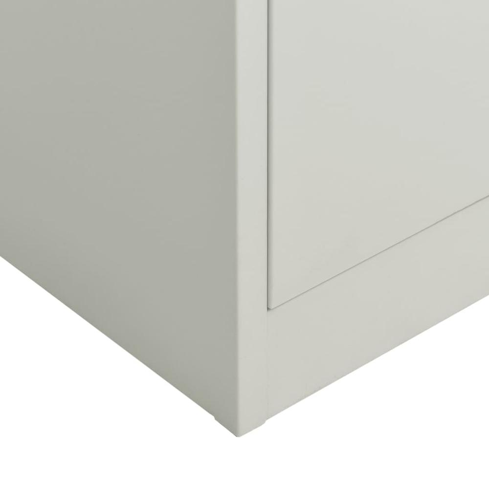 vidaXL Locker Cabinet Light Gray 35.4"x15.7"x70.9" Steel. Picture 6