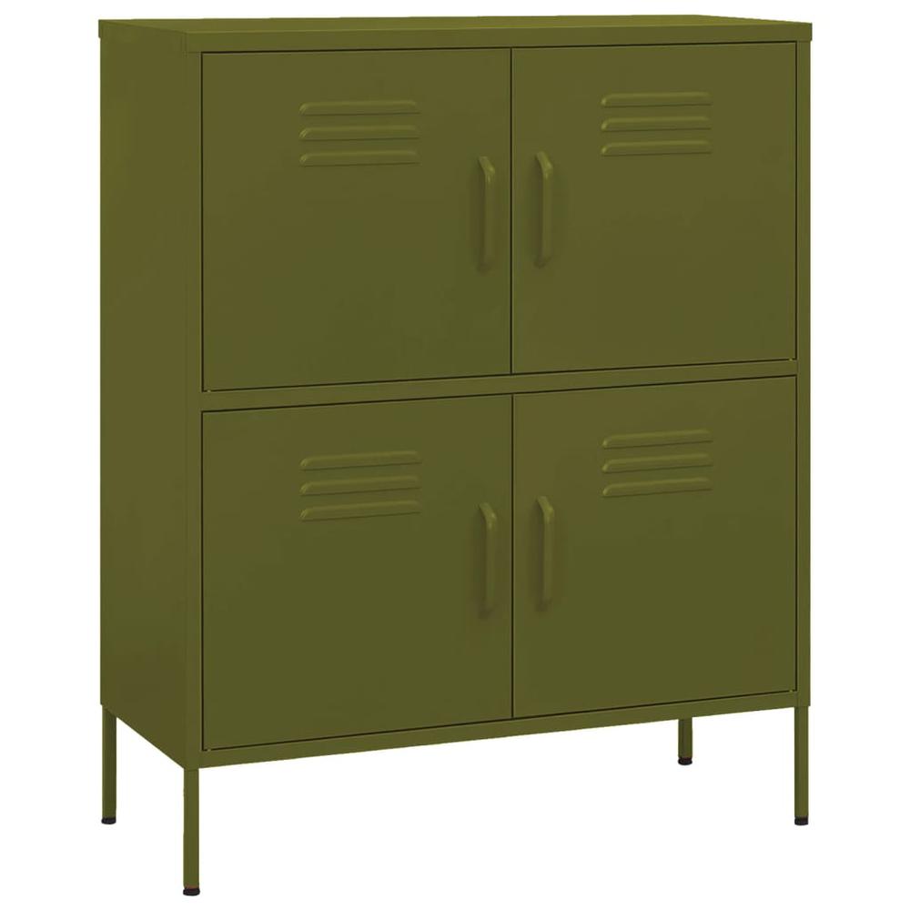 Storage Cabinet Olive Green 31.5"x13.8"x40" Steel. Picture 1