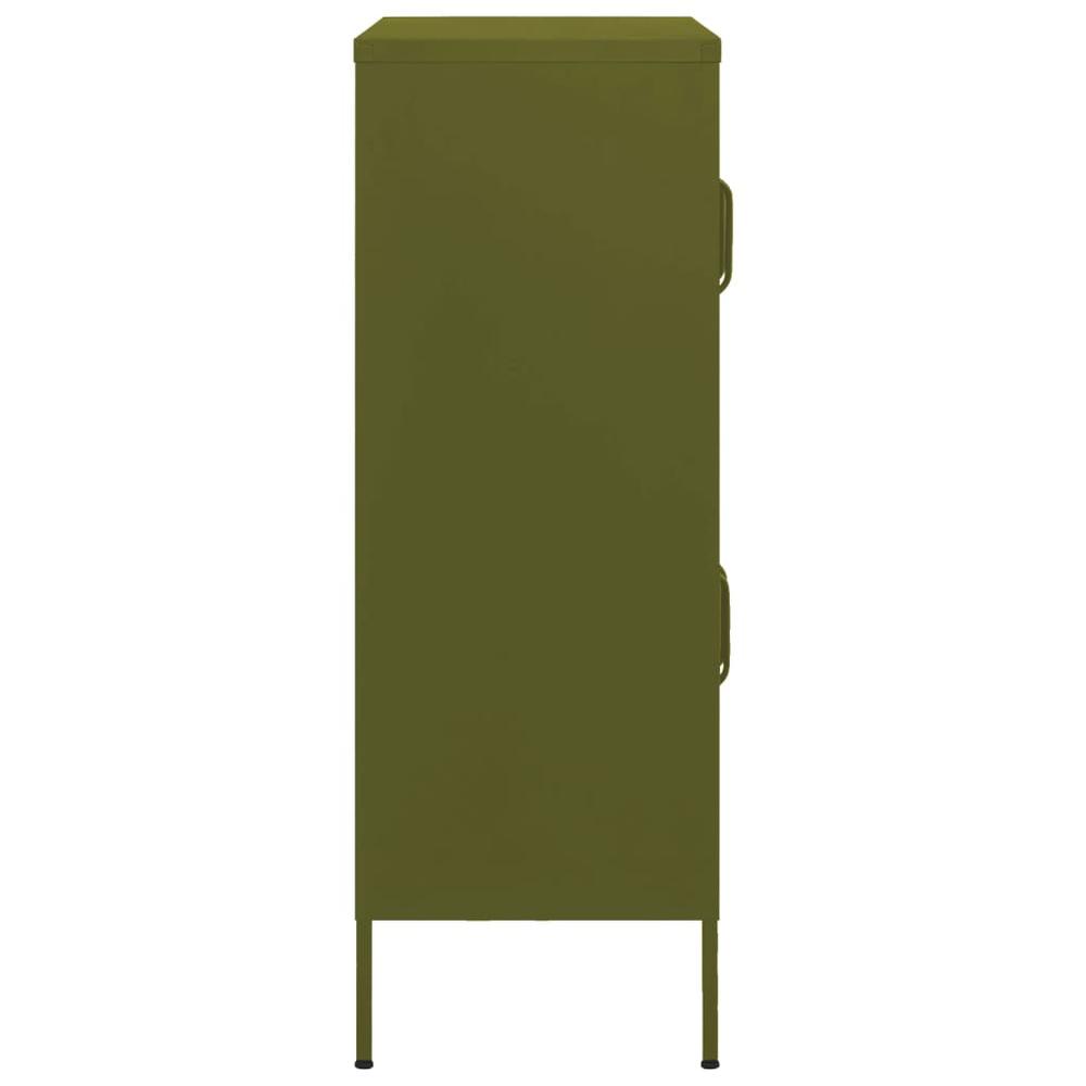 Storage Cabinet Olive Green 31.5"x13.8"x40" Steel. Picture 3