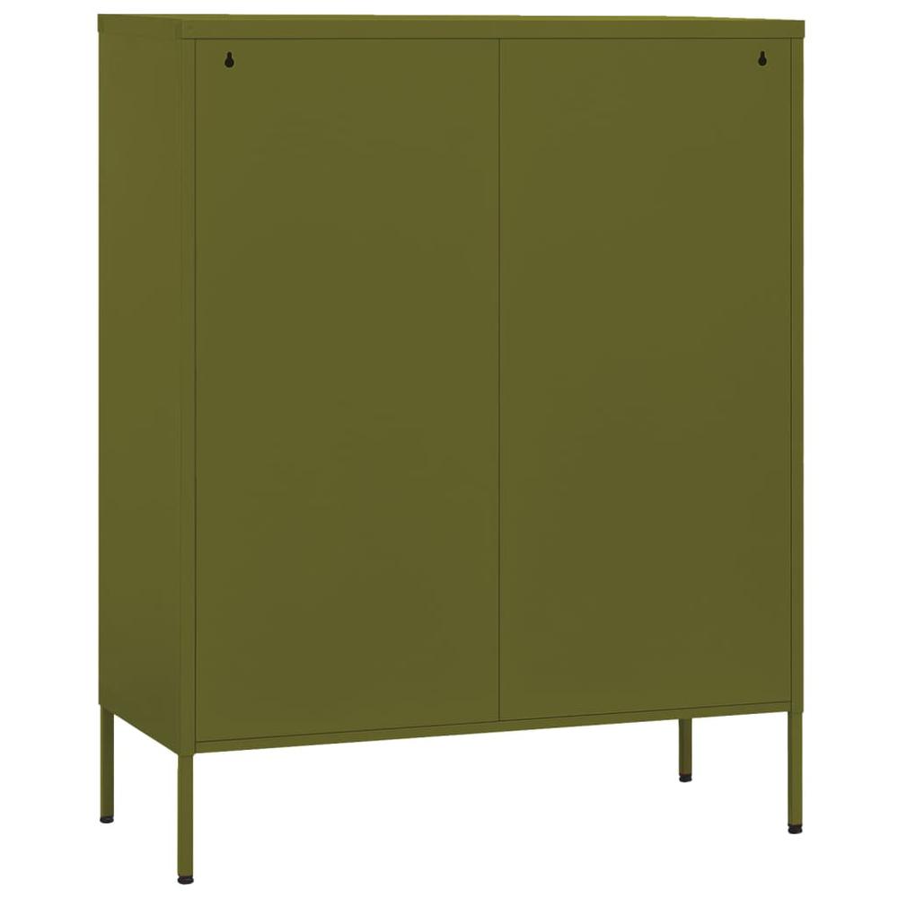 Storage Cabinet Olive Green 31.5"x13.8"x40" Steel. Picture 4