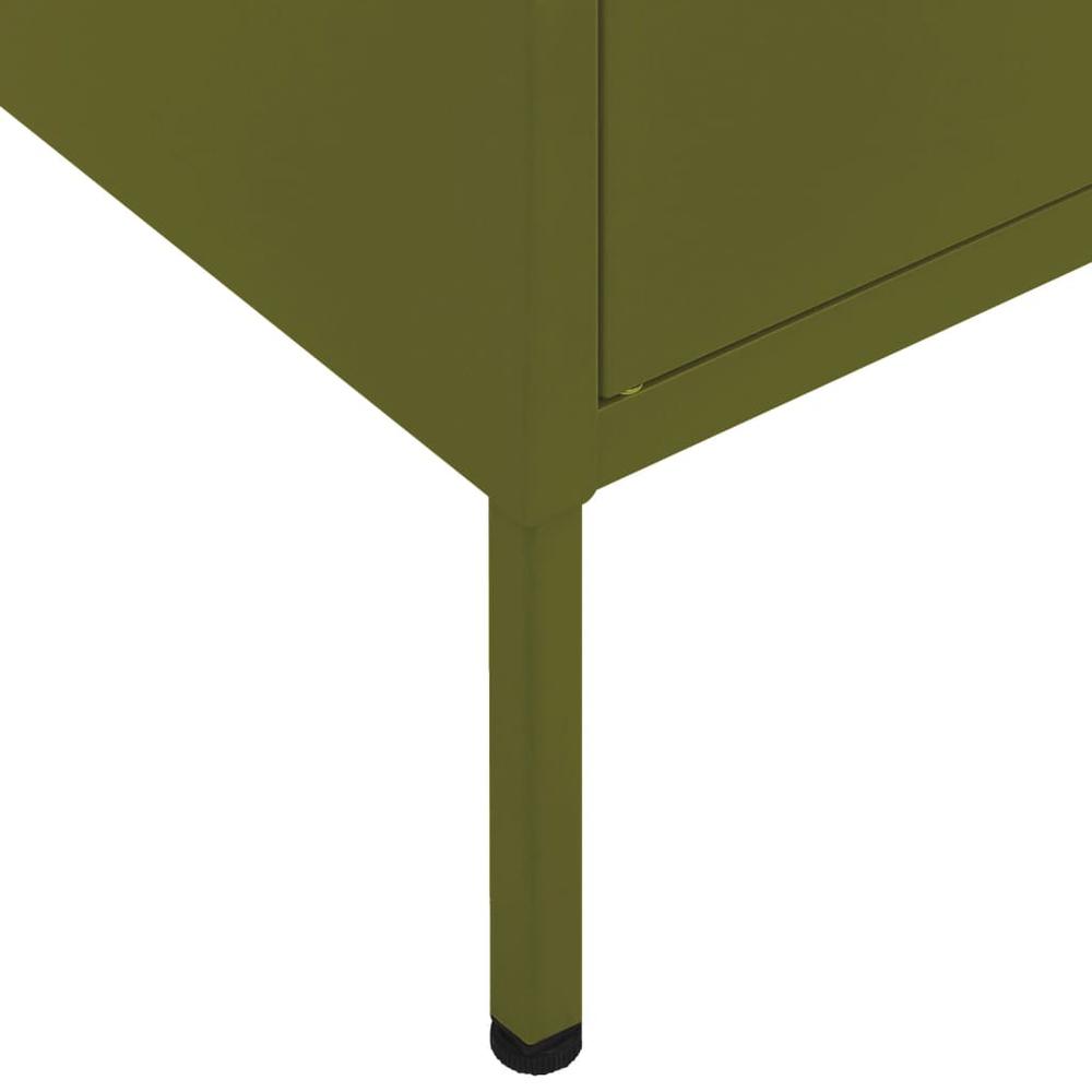 Storage Cabinet Olive Green 31.5"x13.8"x40" Steel. Picture 6