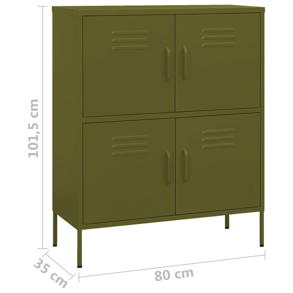 Storage Cabinet Olive Green 31.5"x13.8"x40" Steel. Picture 8