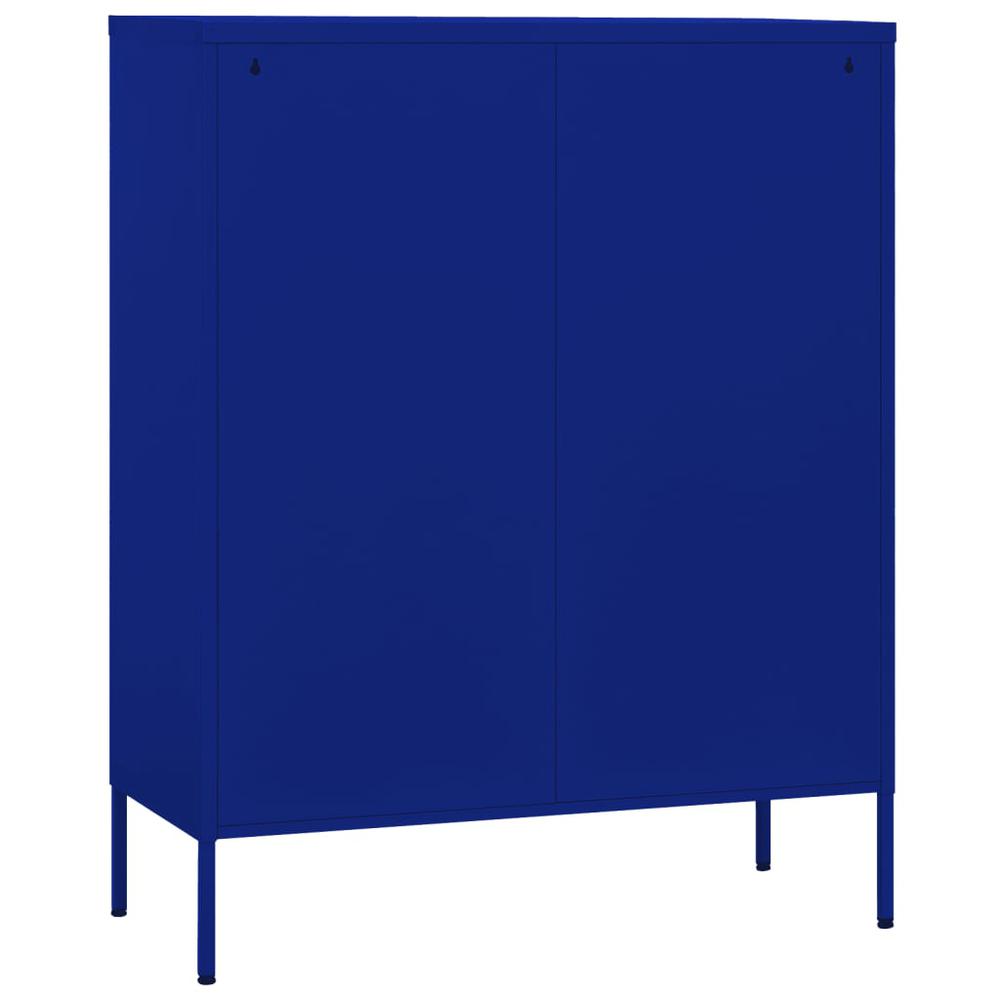 vidaXL Storage Cabinet Navy Blue 31.5"x13.8"x40" Steel, 336136. Picture 5