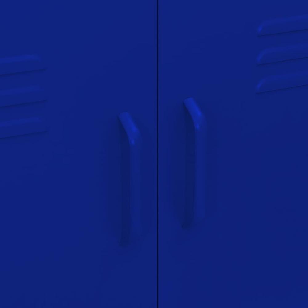vidaXL Storage Cabinet Navy Blue 31.5"x13.8"x40" Steel, 336136. Picture 7