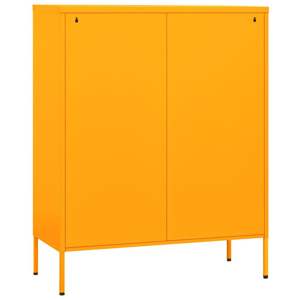 vidaXL Storage Cabinet Mustard Yellow 31.5"x13.8"x40" Steel, 336137. Picture 5
