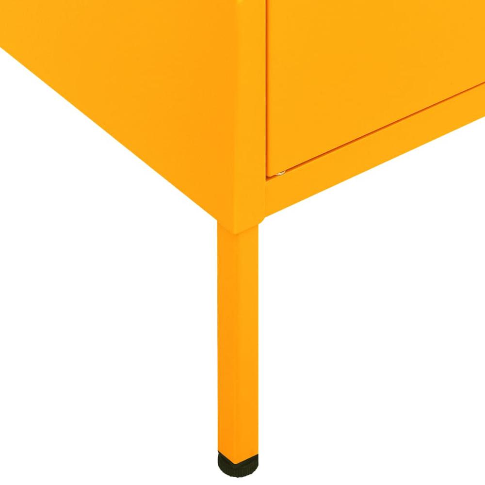 vidaXL Storage Cabinet Mustard Yellow 31.5"x13.8"x40" Steel, 336137. Picture 8