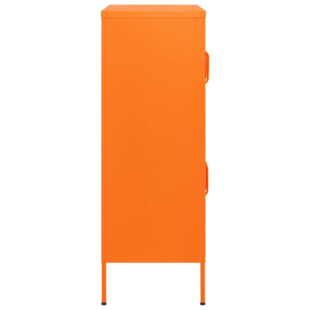 Storage Cabinet Orange 31.5"x13.8"x40" Steel. Picture 3