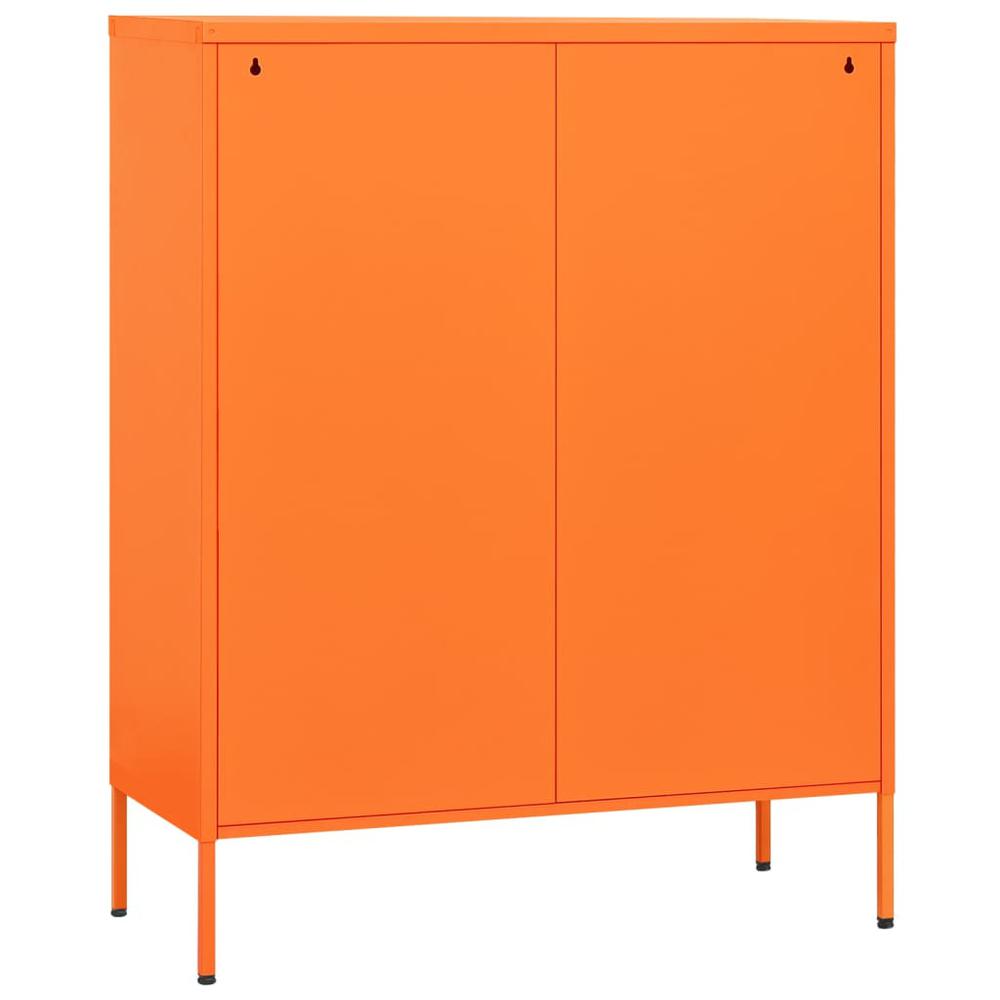 Storage Cabinet Orange 31.5"x13.8"x40" Steel. Picture 4