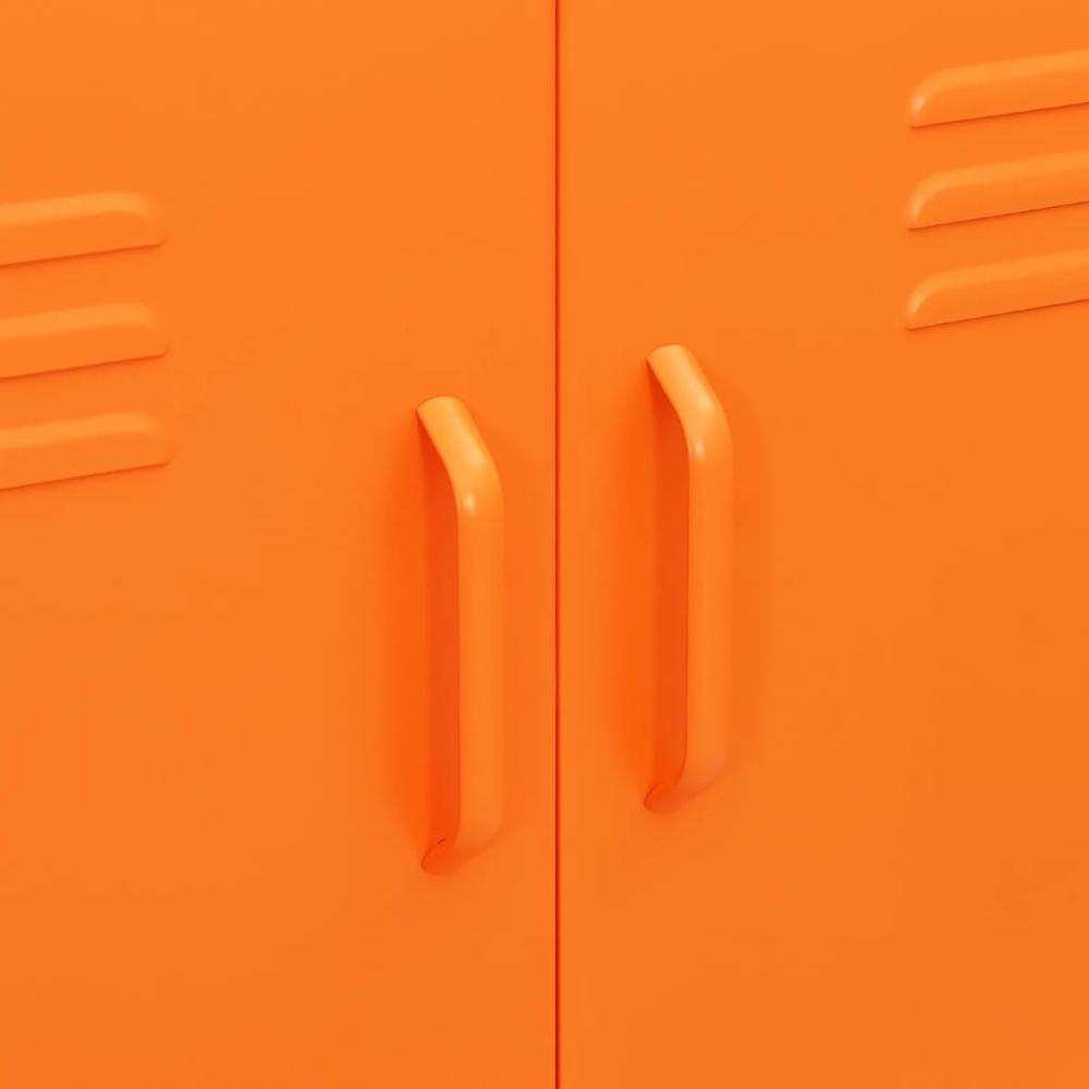 Storage Cabinet Orange 31.5"x13.8"x40" Steel. Picture 6