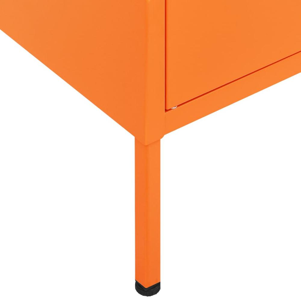 Storage Cabinet Orange 31.5"x13.8"x40" Steel. Picture 7