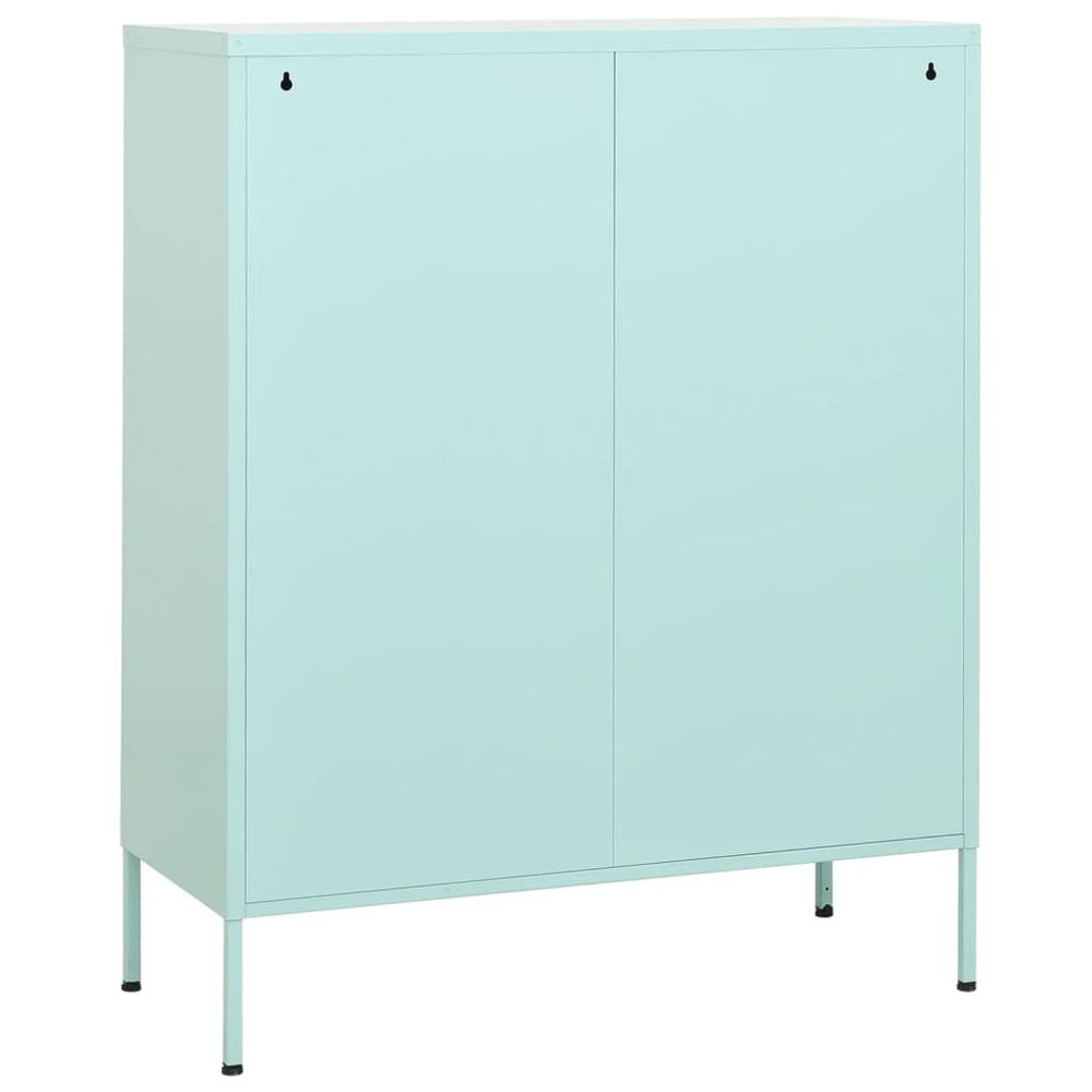 vidaXL Storage Cabinet Mint 31.5"x13.8"x40" Steel, 336140. Picture 5