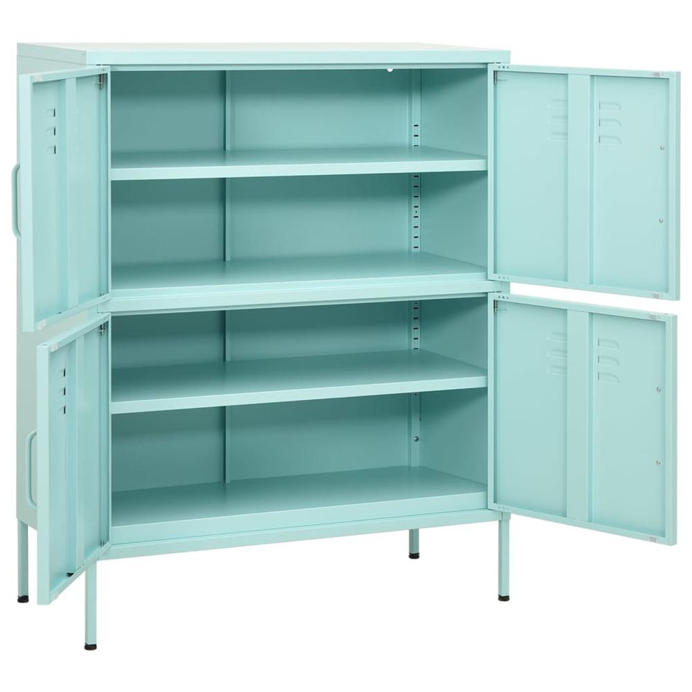 vidaXL Storage Cabinet Mint 31.5"x13.8"x40" Steel, 336140. Picture 6