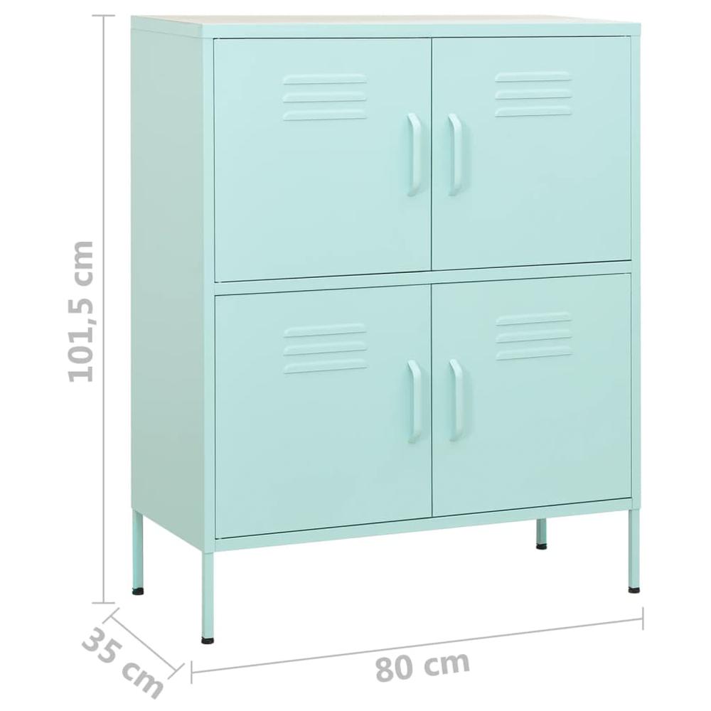 vidaXL Storage Cabinet Mint 31.5"x13.8"x40" Steel, 336140. Picture 9