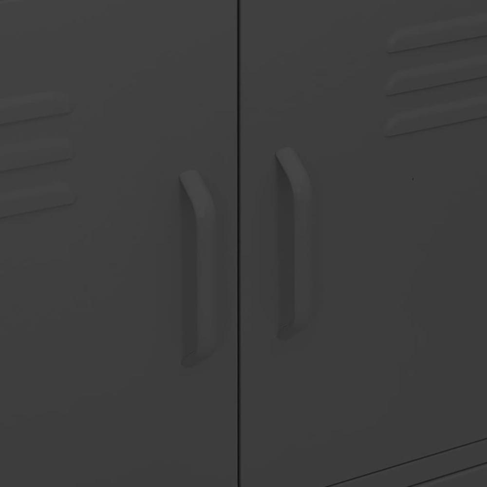 vidaXL Storage Cabinet Black 31.5"x13.8"x40" Steel, 336142. Picture 7