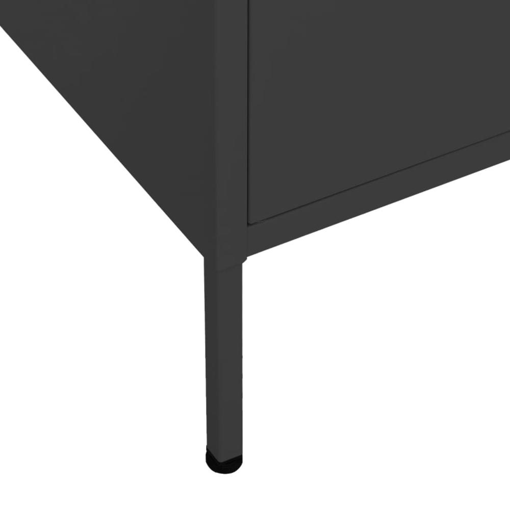 vidaXL Storage Cabinet Black 31.5"x13.8"x40" Steel, 336142. Picture 8