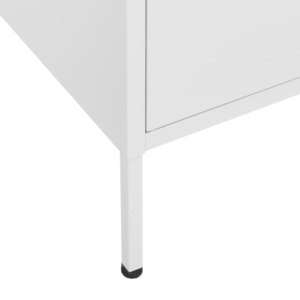 vidaXL Storage Cabinet White 31.5"x13.8"x40" Steel, 336143. Picture 8