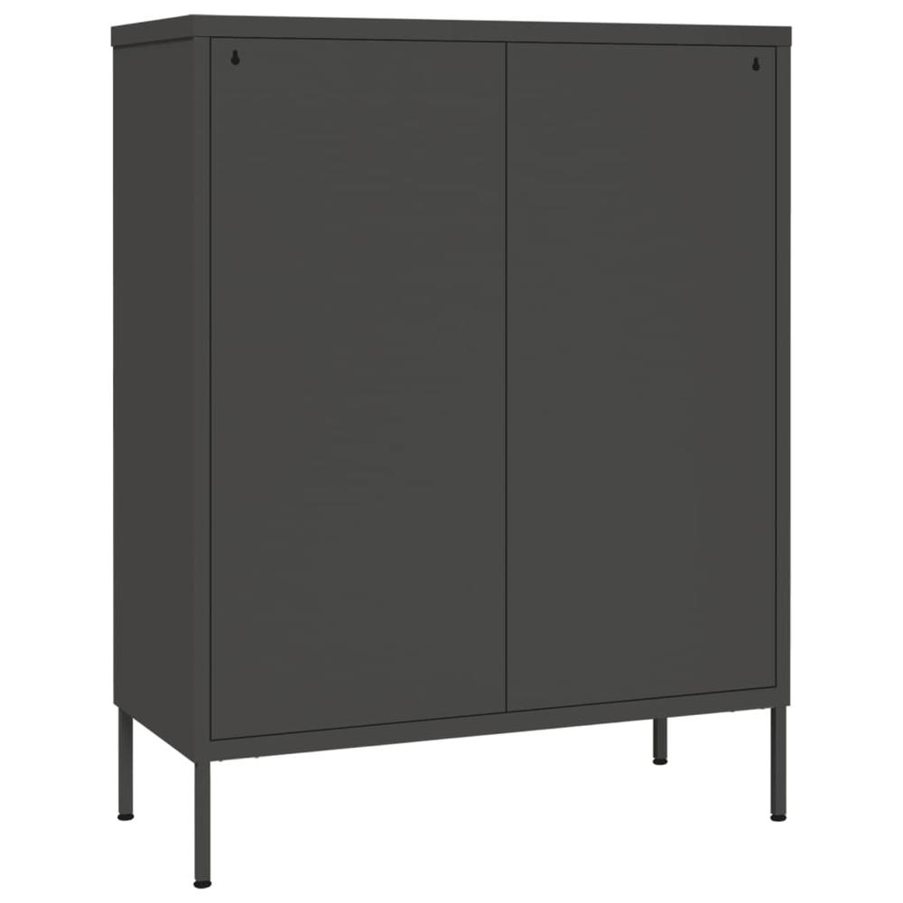 vidaXL Drawer Cabinet Anthracite 31.5"x13.8"x40" Steel. Picture 5