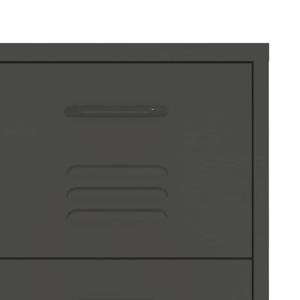 vidaXL Drawer Cabinet Anthracite 31.5"x13.8"x40" Steel. Picture 7