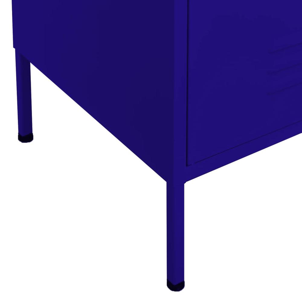 vidaXL Storage Cabinet Navy Blue 31.5"x13.8"x40" Steel, 336154. Picture 7