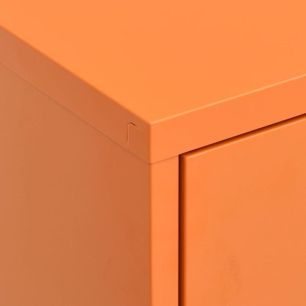 vidaXL Storage Cabinet Orange 31.5"x13.8"x40" Steel, 336156. Picture 8