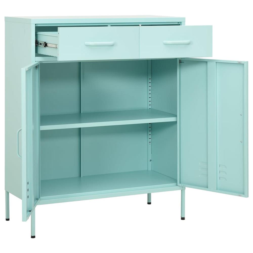 vidaXL Storage Cabinet Mint 31.5"x13.8"x40" Steel, 336158. Picture 5