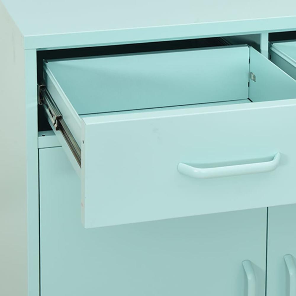 vidaXL Storage Cabinet Mint 31.5"x13.8"x40" Steel, 336158. Picture 6