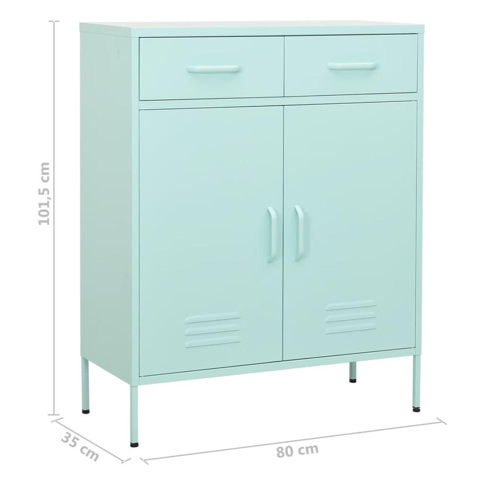 vidaXL Storage Cabinet Mint 31.5"x13.8"x40" Steel, 336158. Picture 10