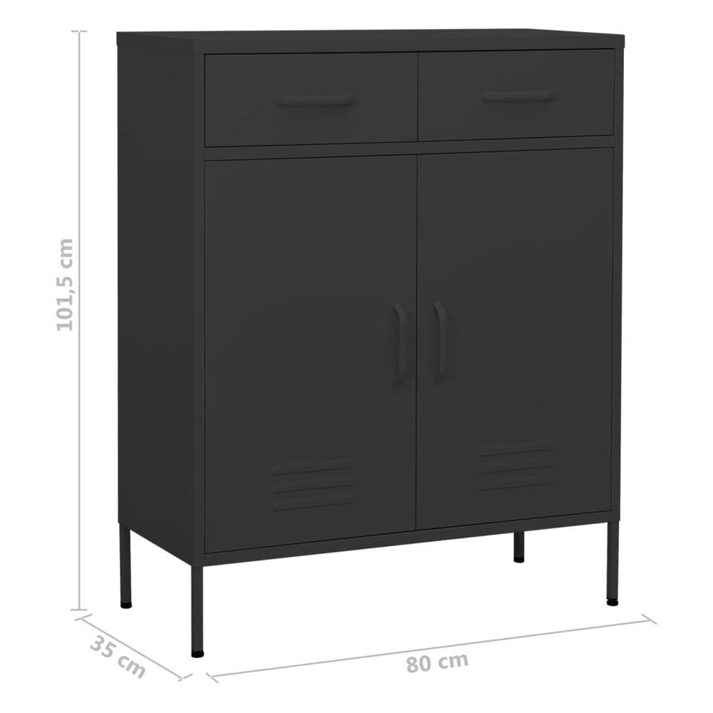 vidaXL Storage Cabinet Anthracite 31.5"x13.8"x40" Steel, 336159. Picture 10